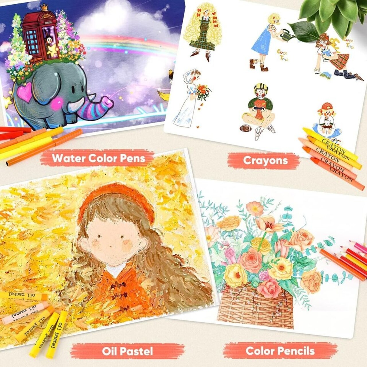 Arts and Crafts Supplies 183-Pack Drawing Painting Set for Kids